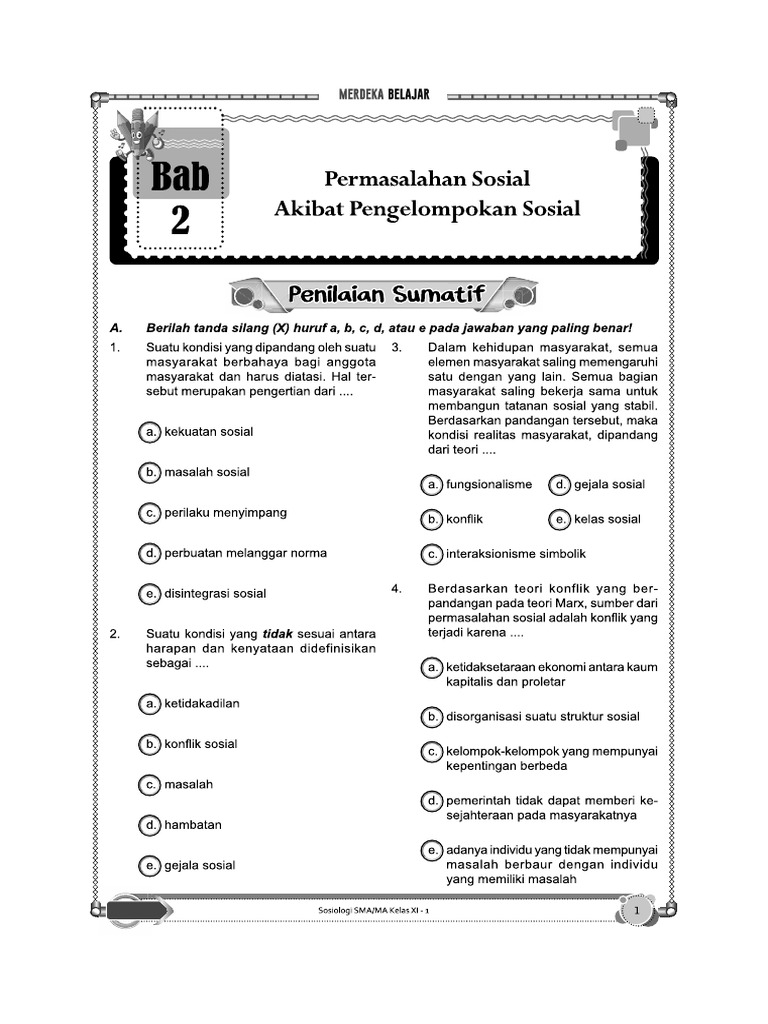 03 - Sosiologi 11 SMA Merdeka - Bab 2 | PDF