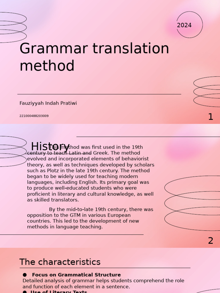 Grammar Translation Method Overview | PDF | Translations | Language ...