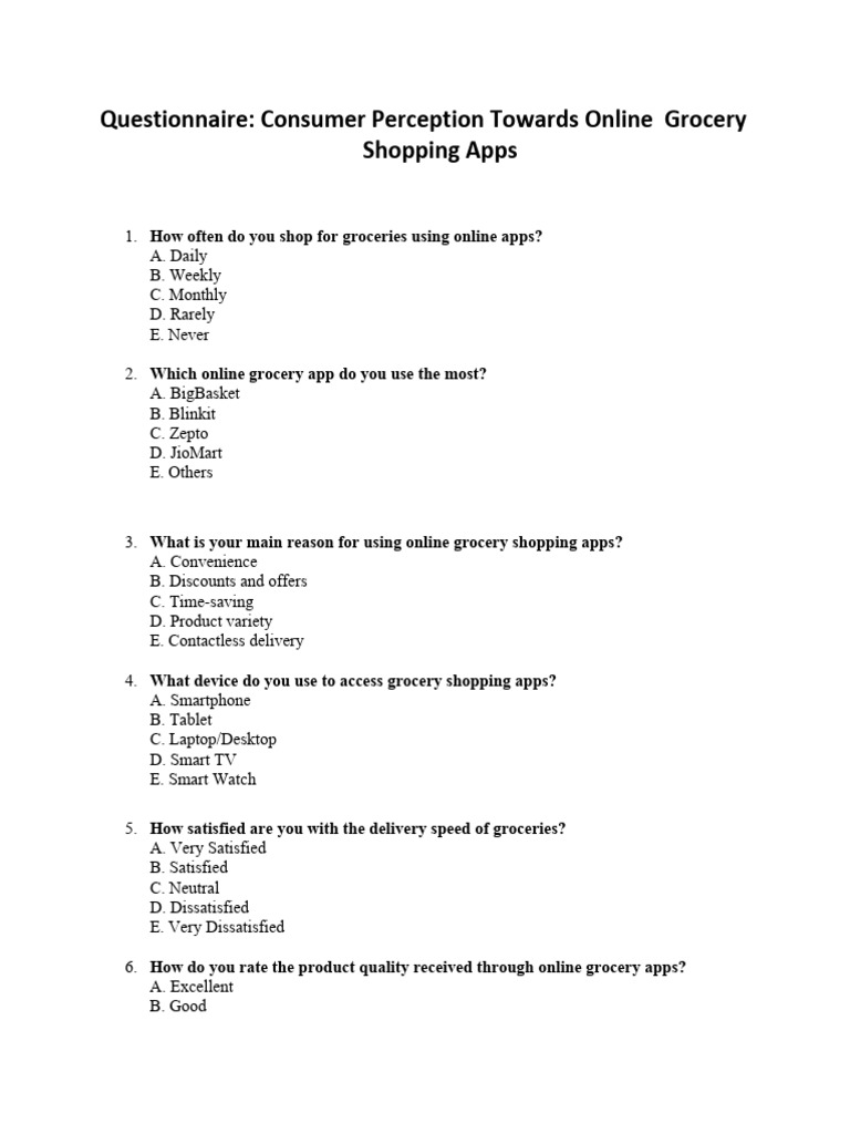 Consumer Insights on Grocery Apps | PDF