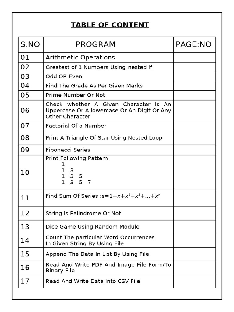 Table of Content | PDF