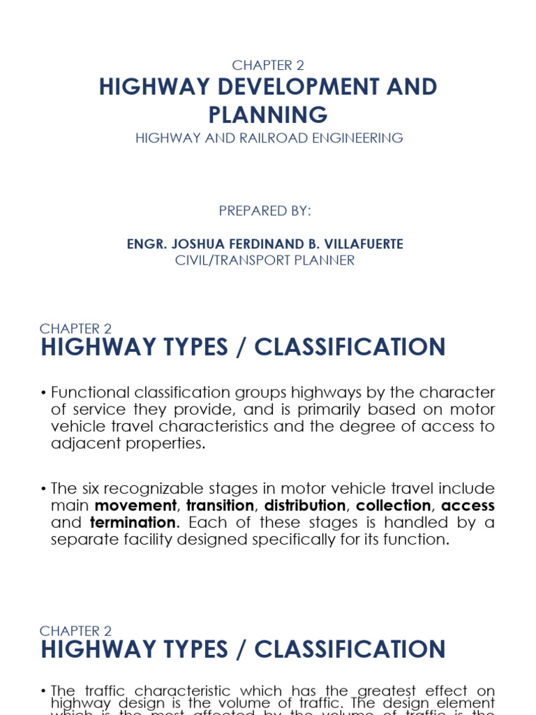 2.0 Highway Development and Planning(1) | PDF | Lane | Road