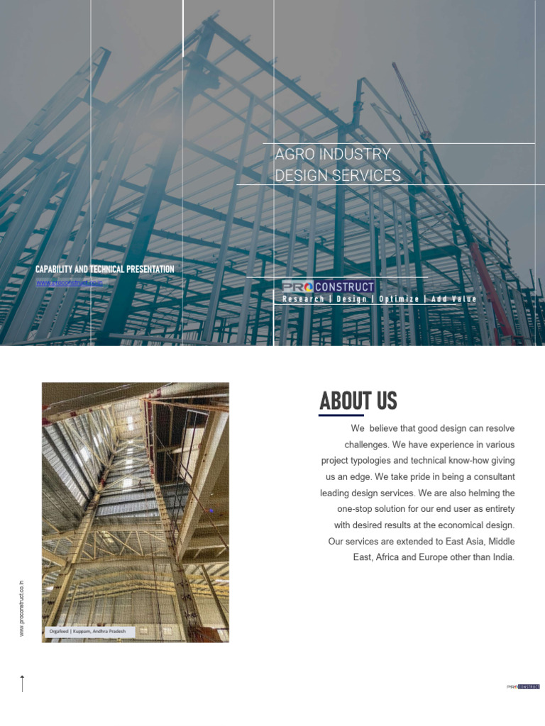 Proconstruct - Expertise in AGRO INDUSTRY | PDF