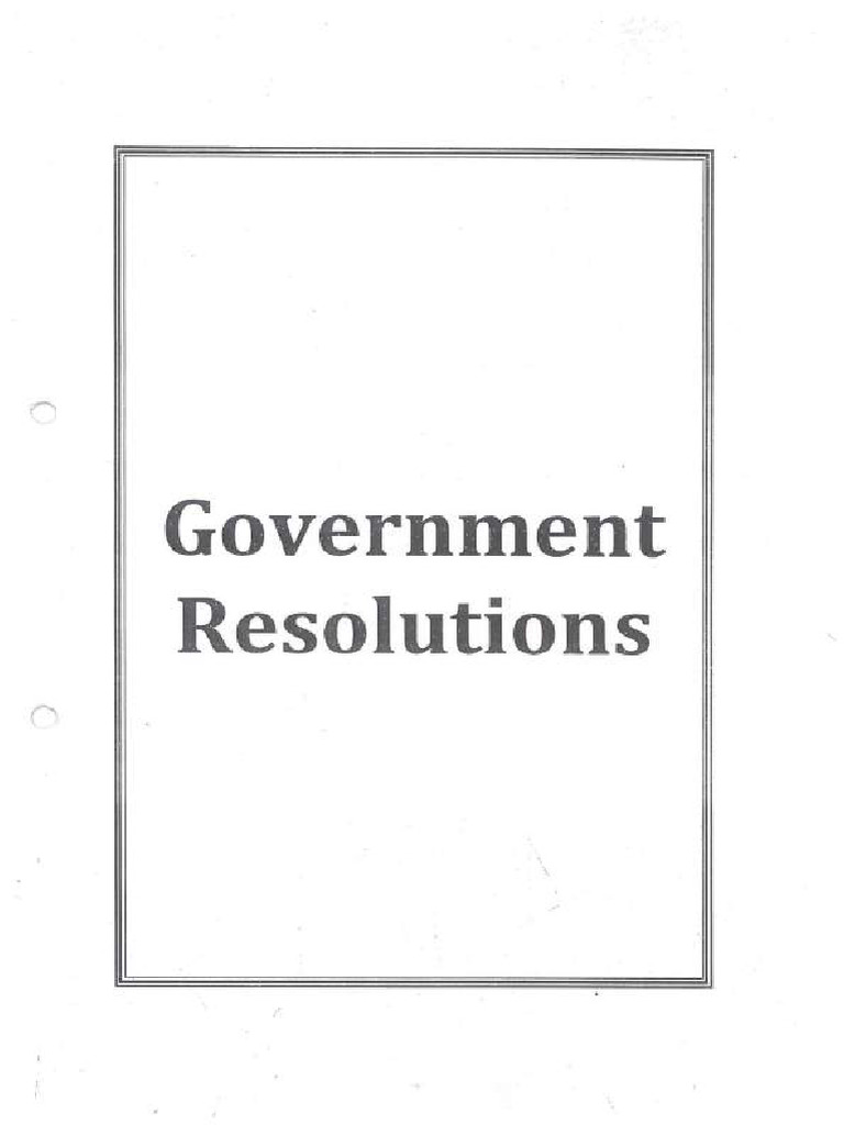 ITI Building-Govt - Resolutions | PDF