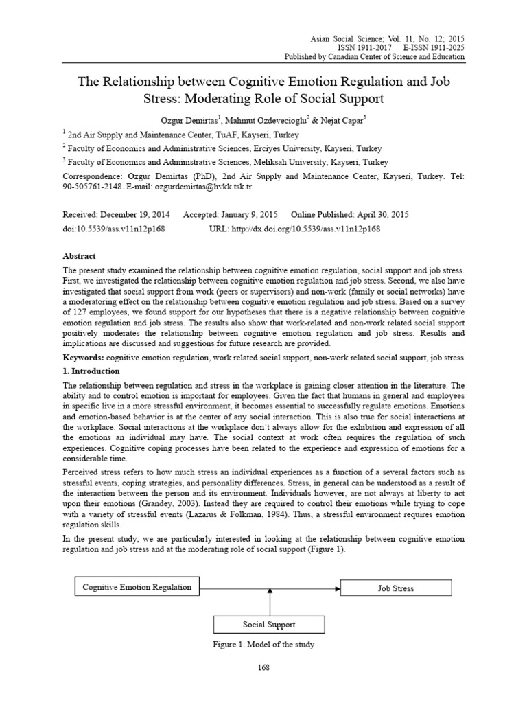 The Relationship Between Cognitive Emotion Regulat | PDF | Social ...
