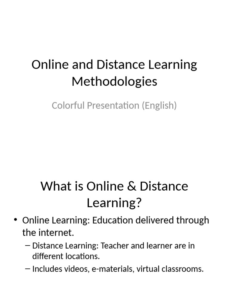 Online Learning Methodologies Explained | PDF