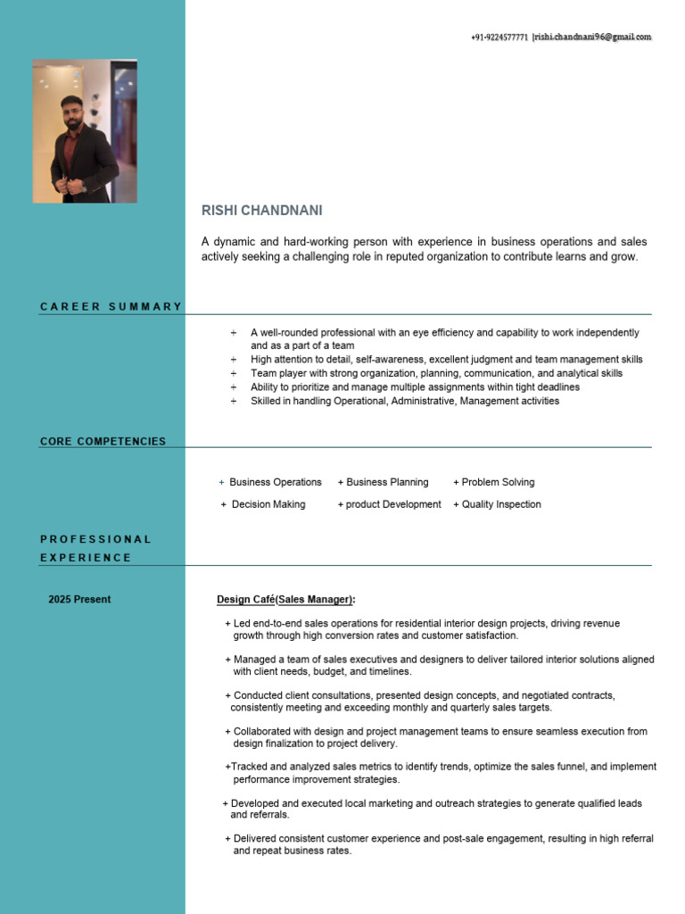 New updated CV 2 (2) | PDF | Sales | Business