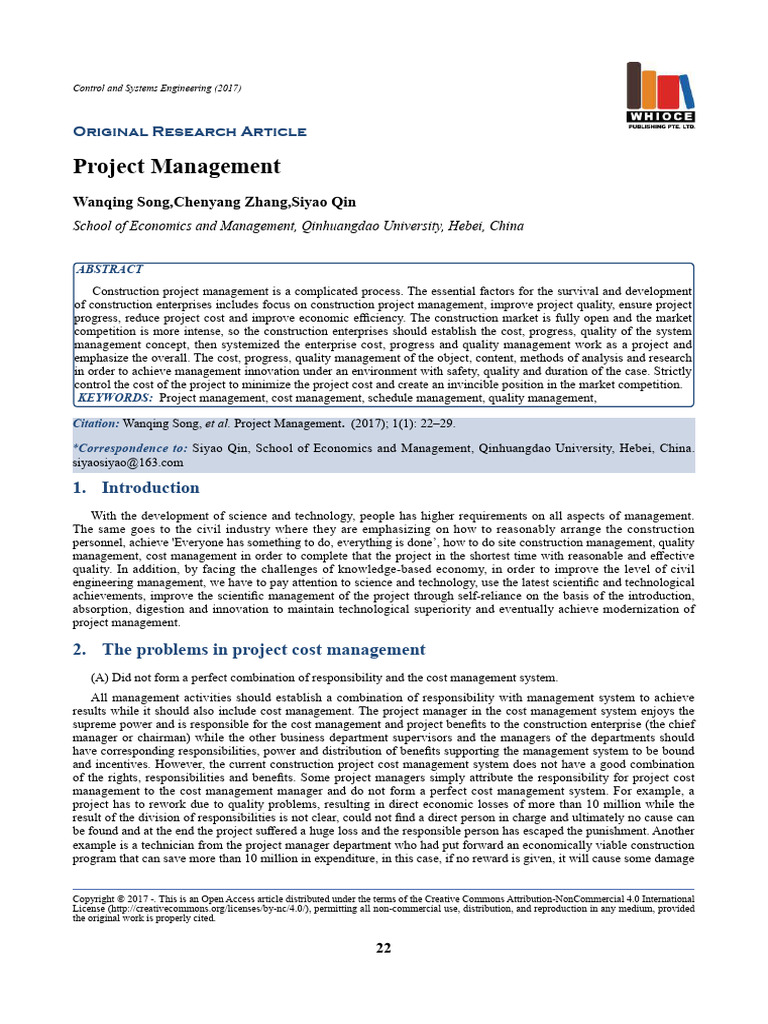 Project Management | PDF | Project Management | Quality Management