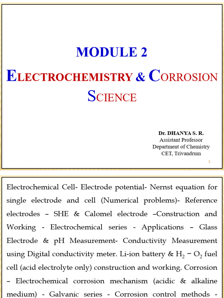 Electrochemistry and Corrosion Science | PDF | Electrochemistry | Ph