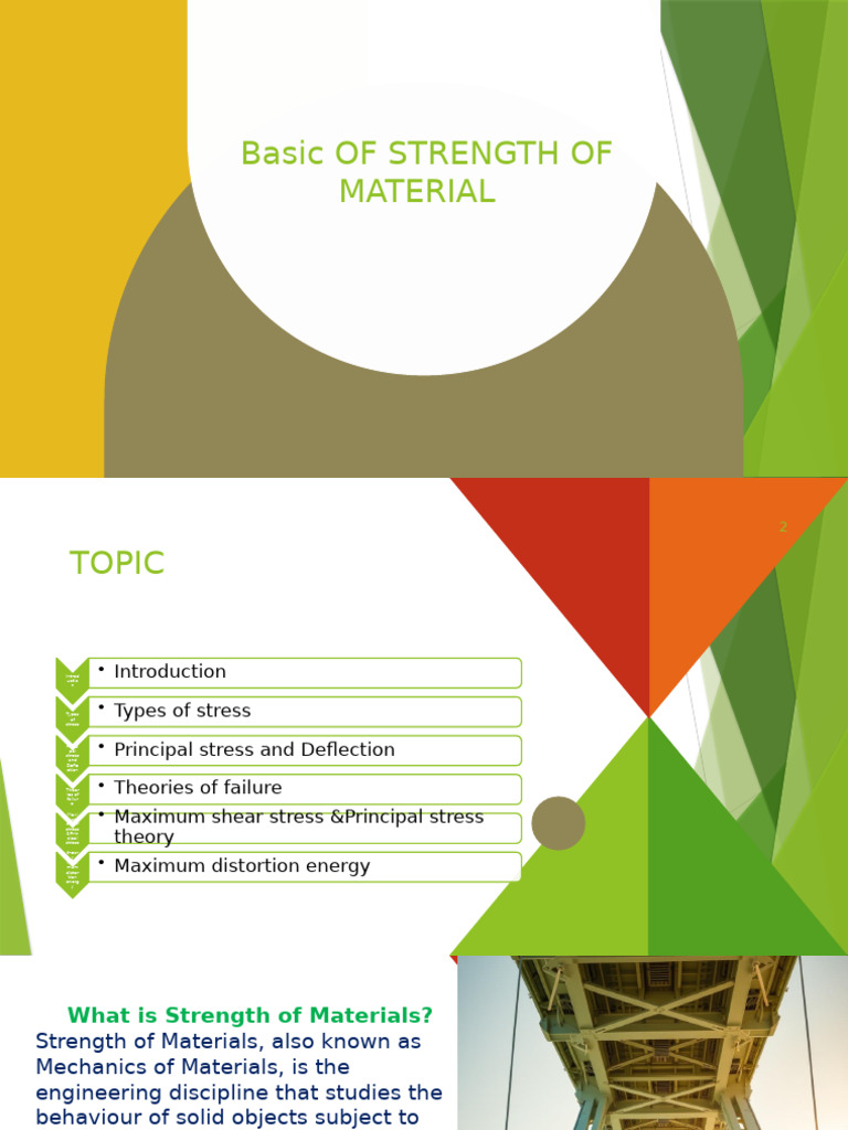 Strength of Materials Overview and Theories | PDF | Stress (Mechanics ...