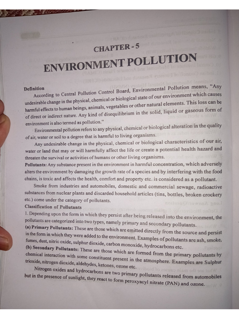 BA First Year Environment Science Chapter 5 | PDF