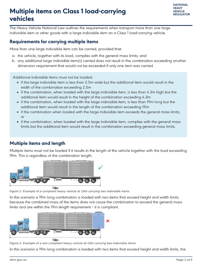 Guidelines for Carrying Multiple Indivisible Items | PDF | Land ...