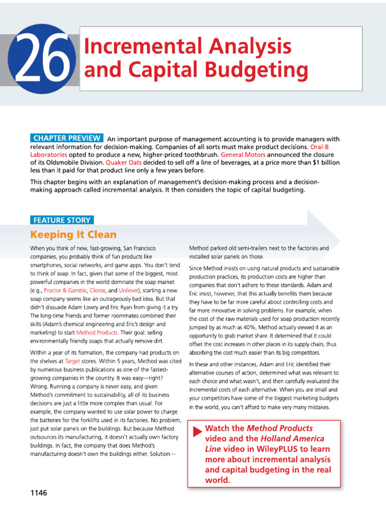 WKK Chapter 26 Incremental Analysis | PDF