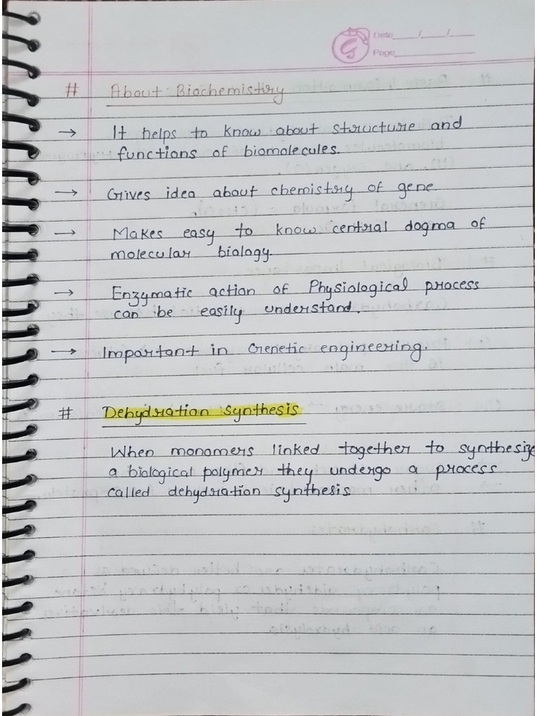 Biochemistry Notes | PDF