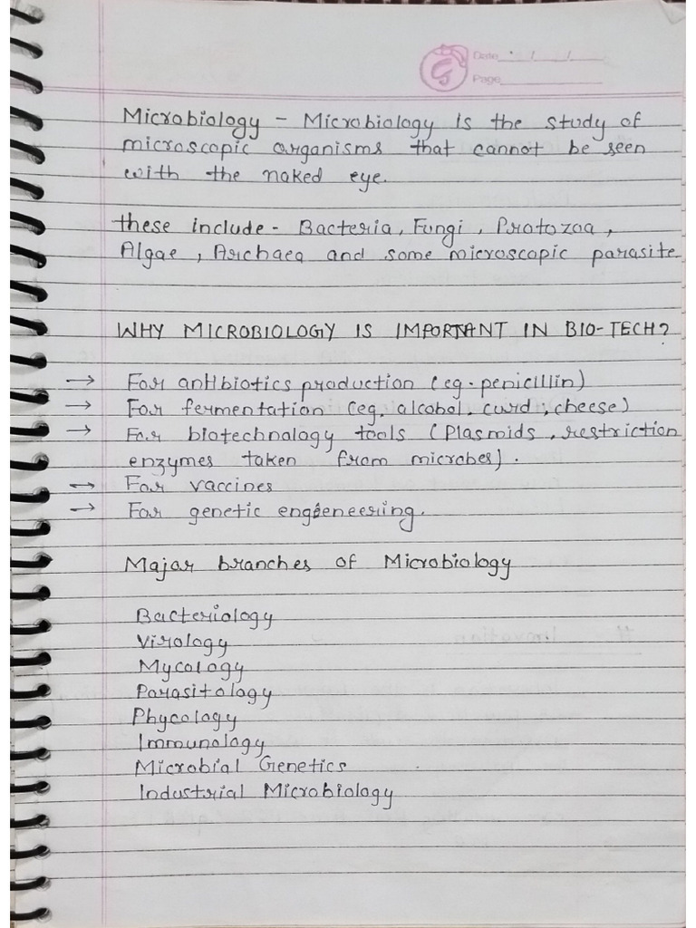Microbiology Notes | PDF