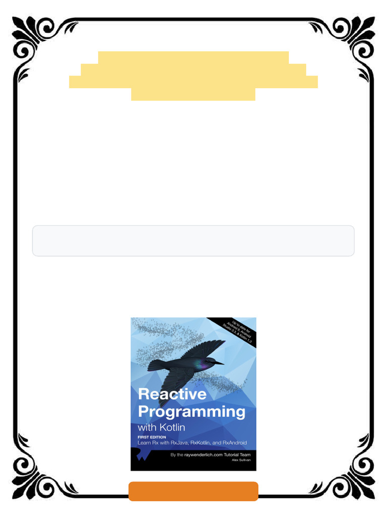 Reactive Programming With Kotlin First Edition Learn RX With RxJava ...