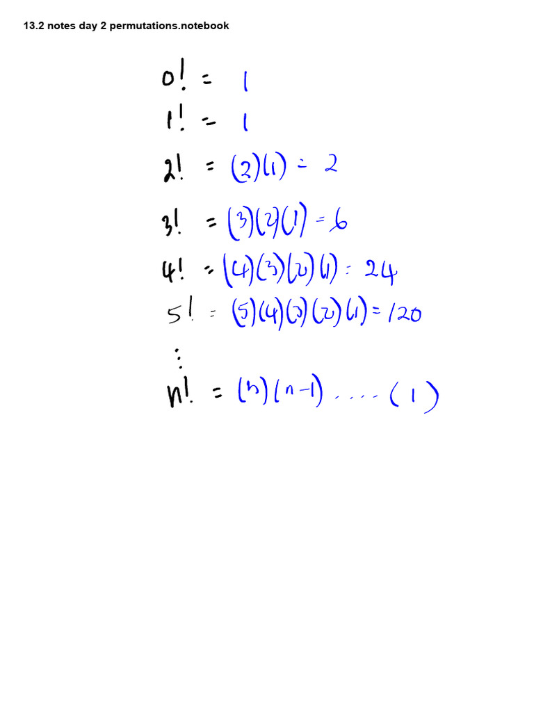 13.2 Notes Day 2 Permutations in PDF (1) | PDF