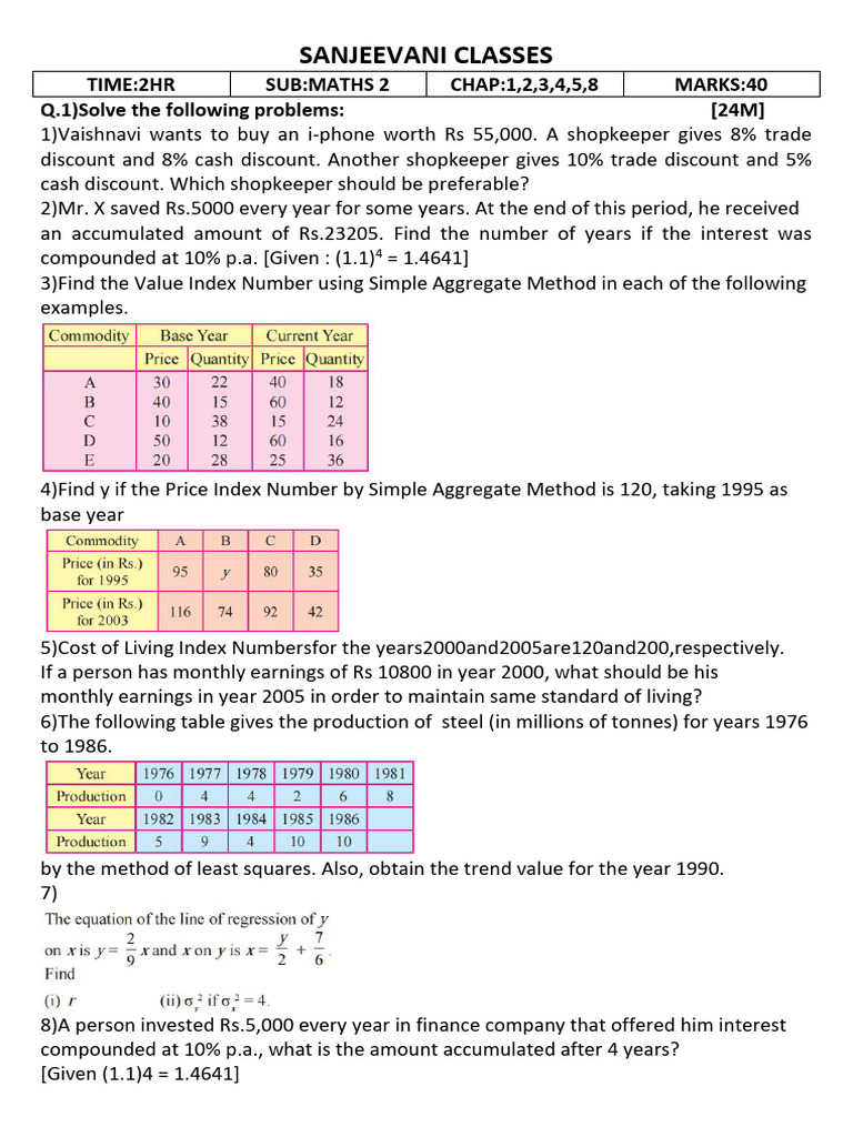 Maths Problem Solving for Class 2HR | PDF