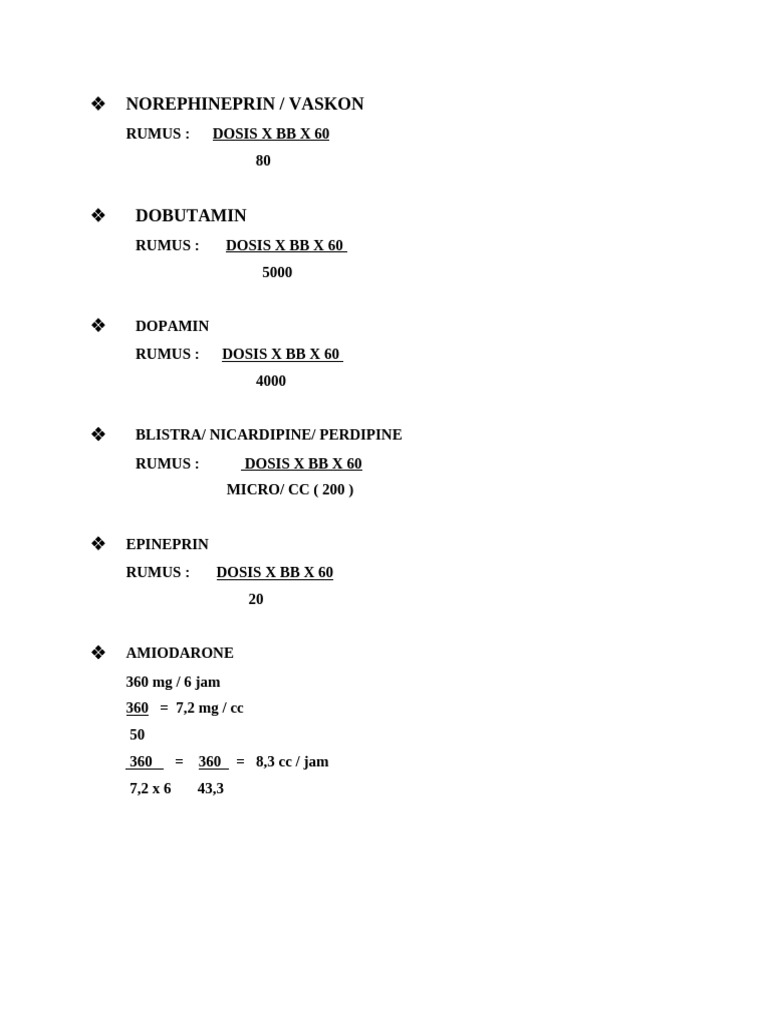 Kumpulan Rumus. r. Icu 2022 | PDF