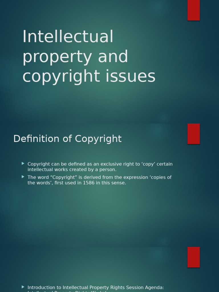 Intellectual Property Rights Overview | PDF | Intellectual Property ...