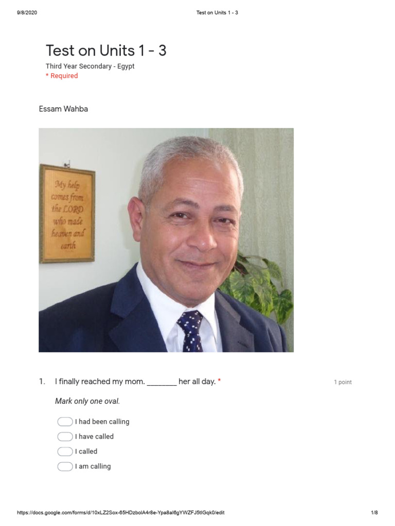 English Test for Units 1-3 | PDF | Chess | Chess Theory