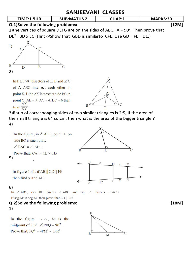 10th EM Geometry O-Batch (1st and 2nd Chap) | PDF