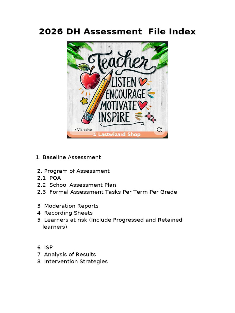 2026 DH Assessment File Overview | PDF
