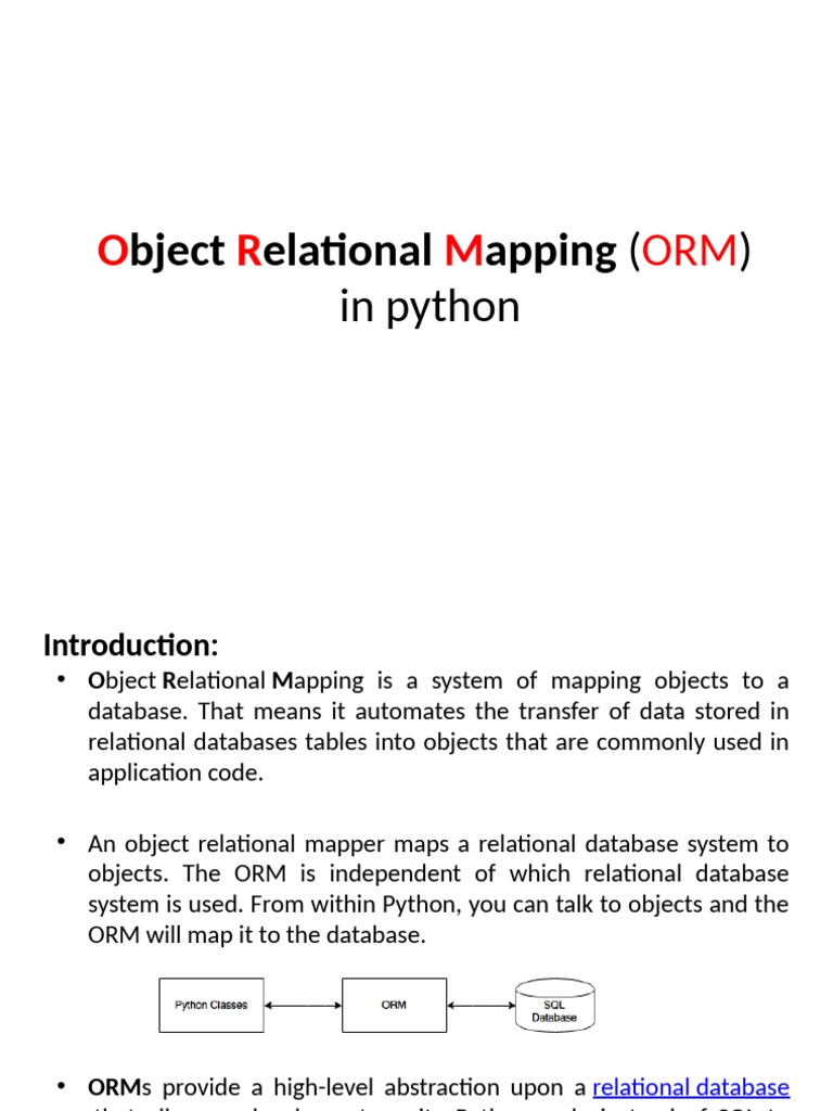 Python SQLAlchemy ORM Guide | PDF | Databases | Relational Database