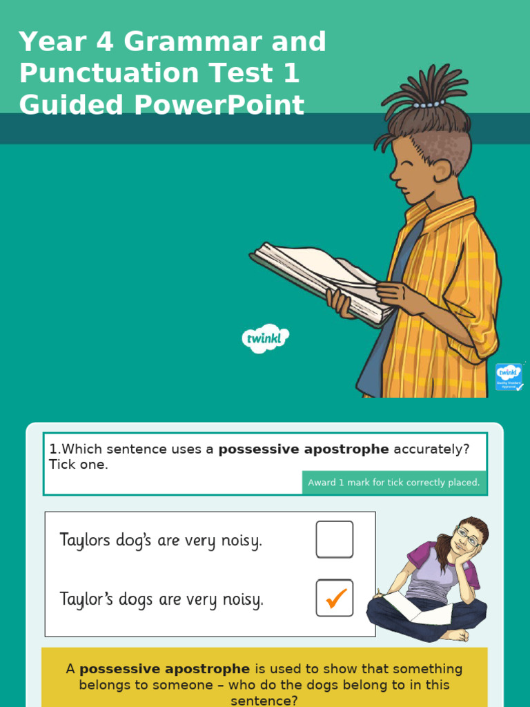 Year 4 Grammar & Punctuation Test Guide | PDF | English Language | Pronoun