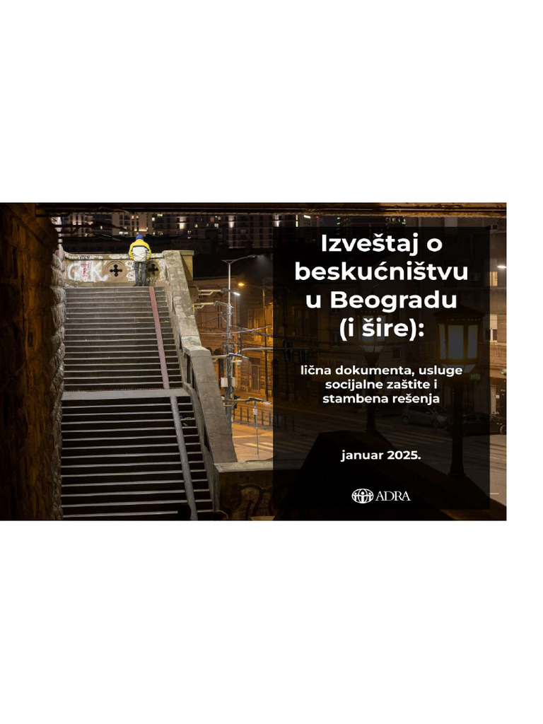 Izvestaj Beskucnistvo Dokum Soc Zastita Stambeno ADRA Jan 25 | PDF
