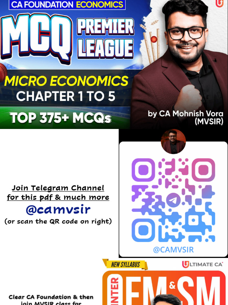Micro Eco 375+ Imp Mcqs | PDF | Economics | Demand
