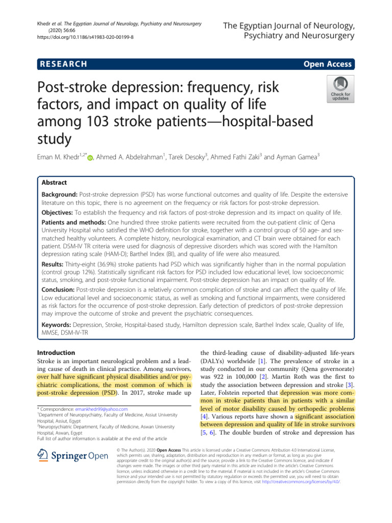 2 | PDF | Stroke | Major Depressive Disorder