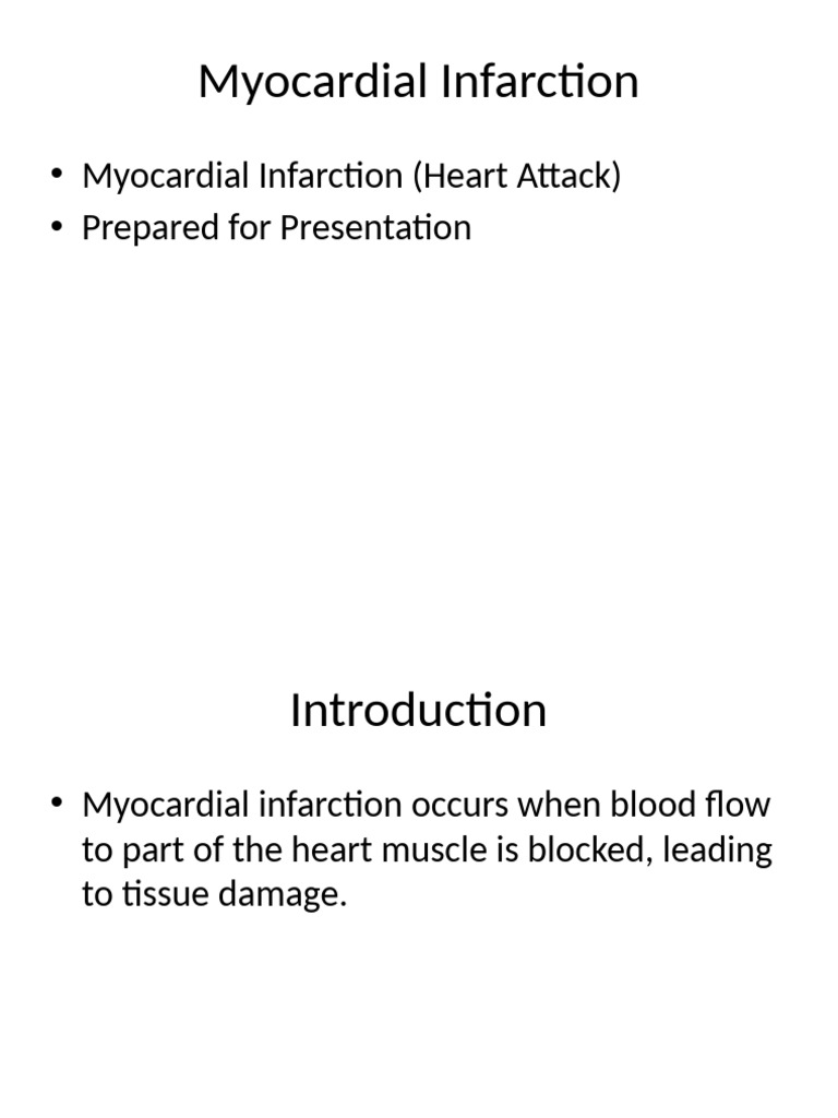Myocardial Infarction Overview and Management | PDF