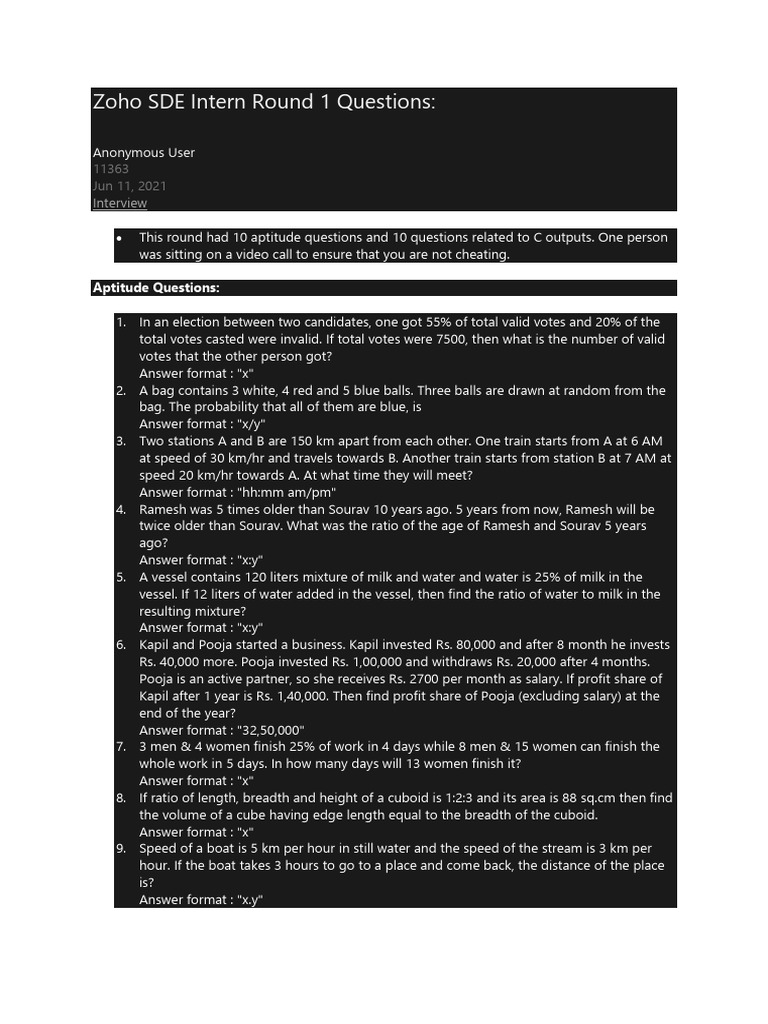 Zoho S D FAQ in Interview - 4 | PDF | Programming Paradigms | C++