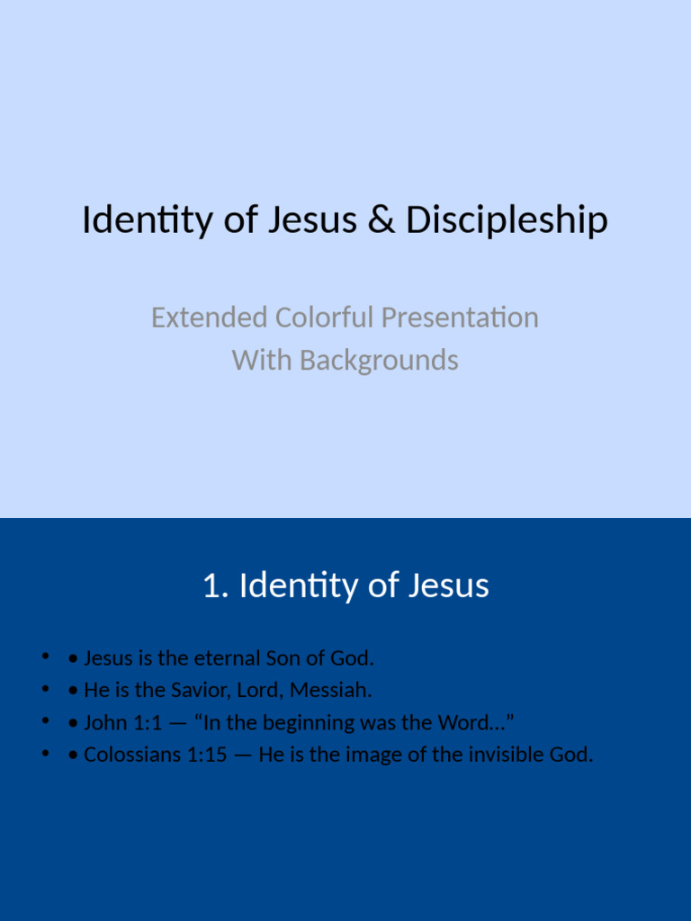 Understanding Jesus and Discipleship | PDF