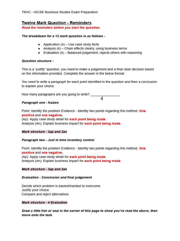 Week 5 - Twelve Mark Question | PDF
