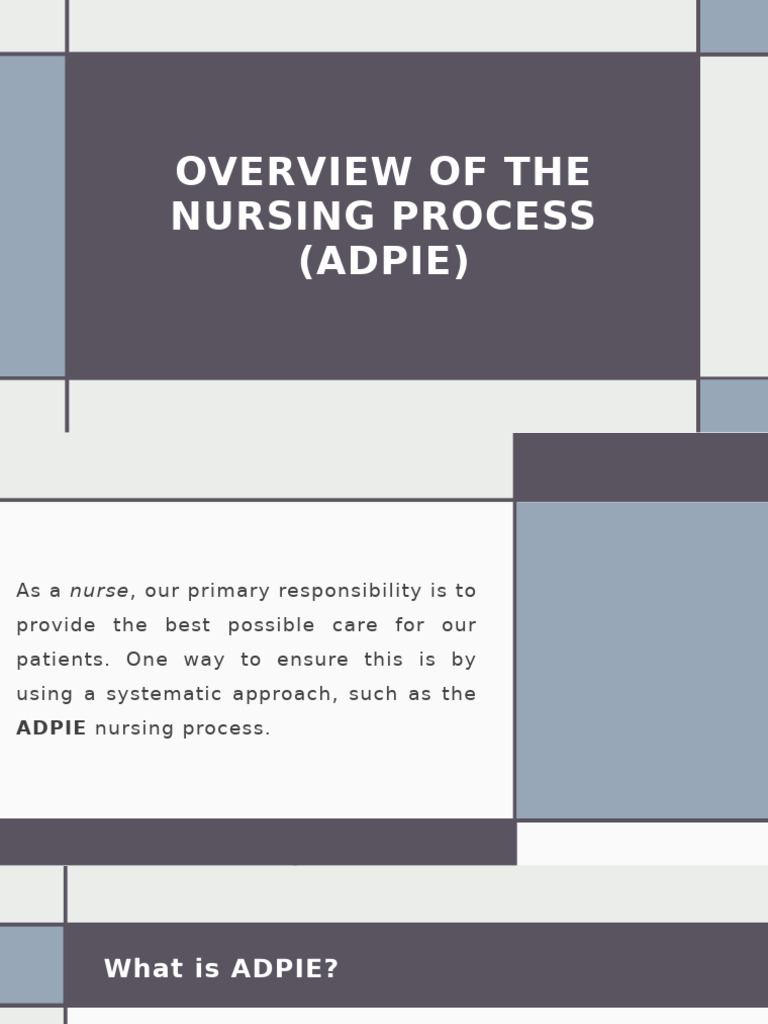 Week 1 Overview of the Nursing Process Adpie (1) | PDF | Social ...