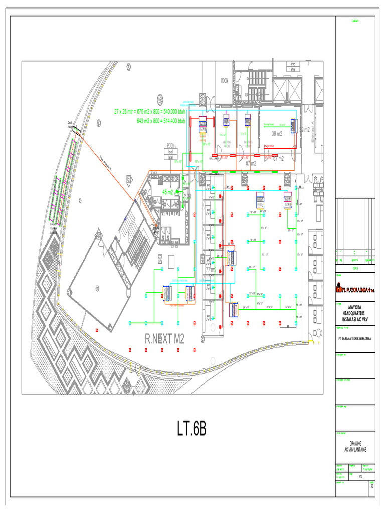 VRV AC Installation Drawing for 6B | PDF | Building Technology ...