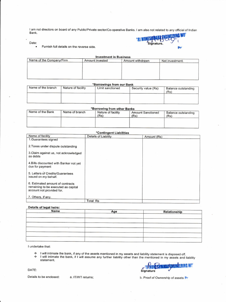 Muneshwara MSME Form 1 | PDF