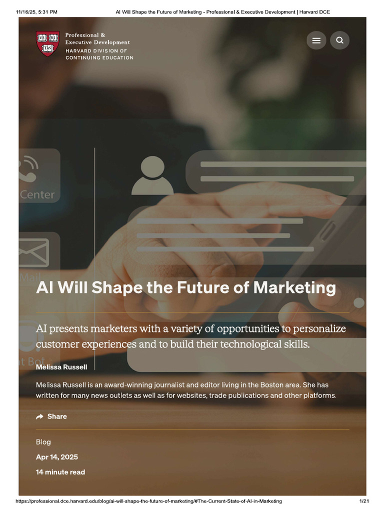 9 AI Will Shape The Future of Marketing | PDF
