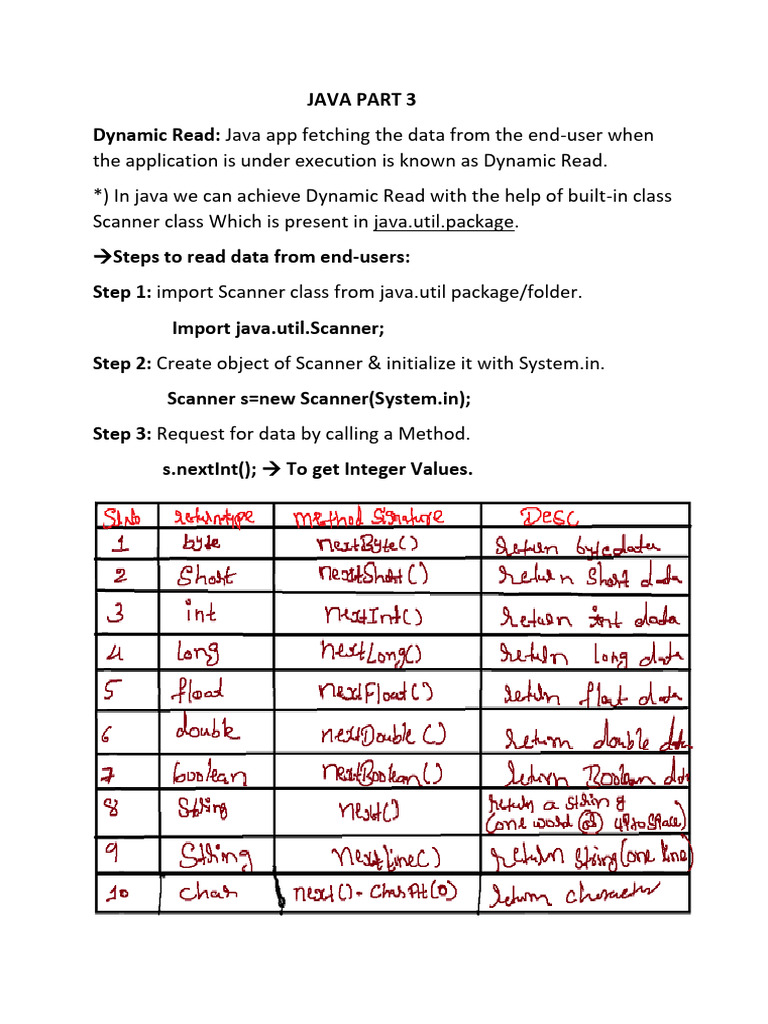 Java Dynamic Read, Arrays, and Strings Guide | PDF | String (Computer ...