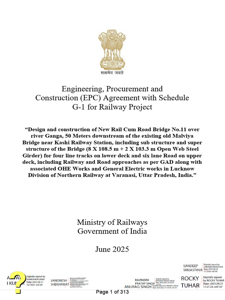 EPC Agreement for Ganga Rail Bridge | PDF | Liquidation | Civil Law ...