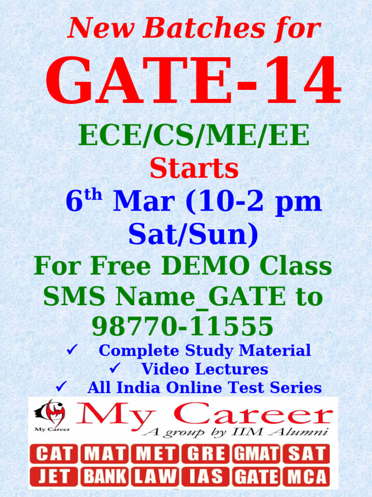GATE Batch 6th April | PDF