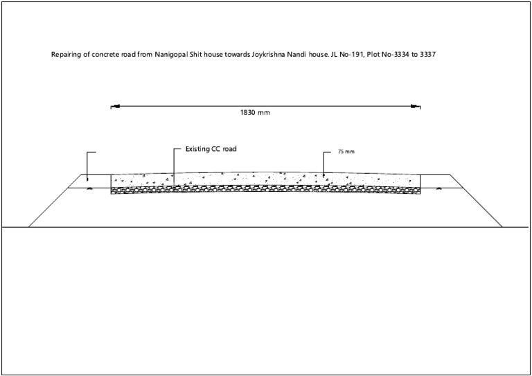Proposed PCC Pavement Cross-Section | PDF