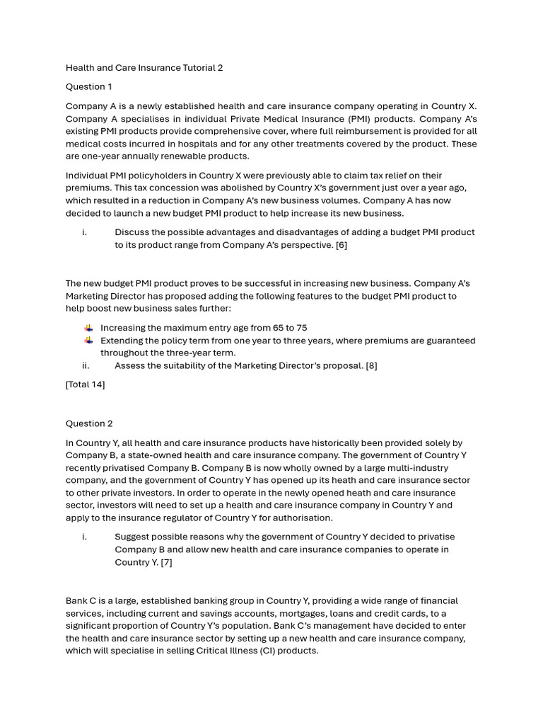 Health and Care Insurance Strategies Overview | PDF | Insurance | Banks