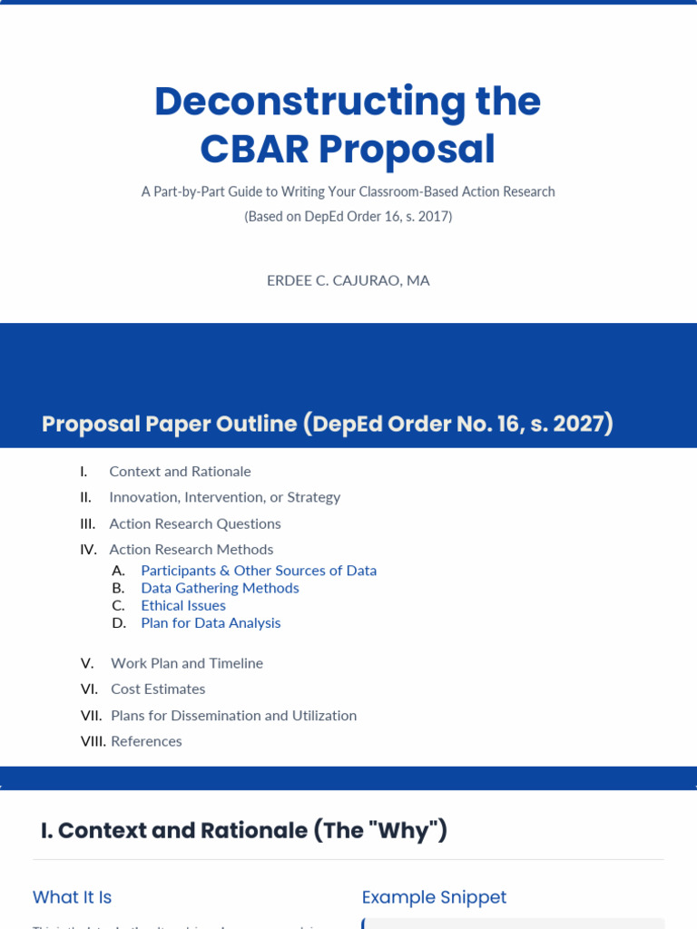 CBAR Proposal Writing Guide | PDF | Qualitative Research | Data
