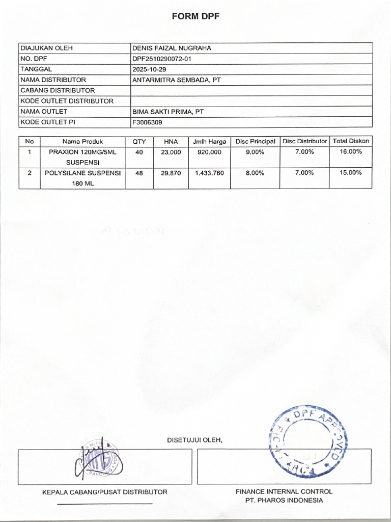 Form DPF 2 | PDF