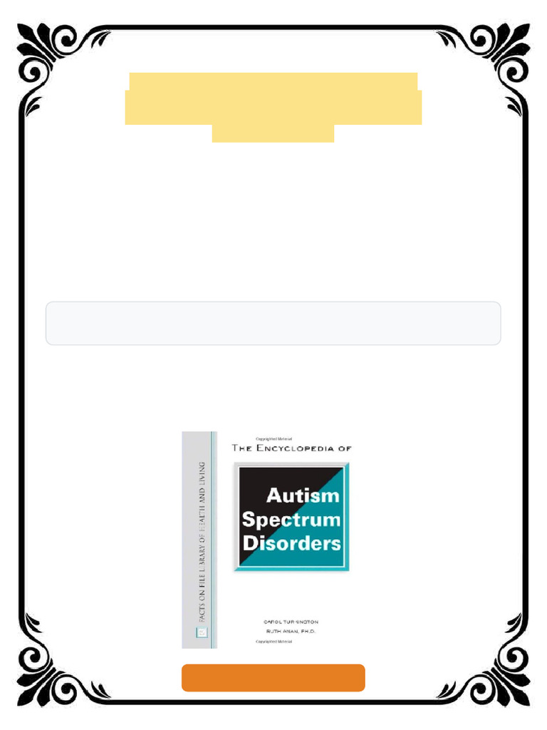The Encyclopedia of Autism Spectrum Disorders Autism Spectrum Disorders ...