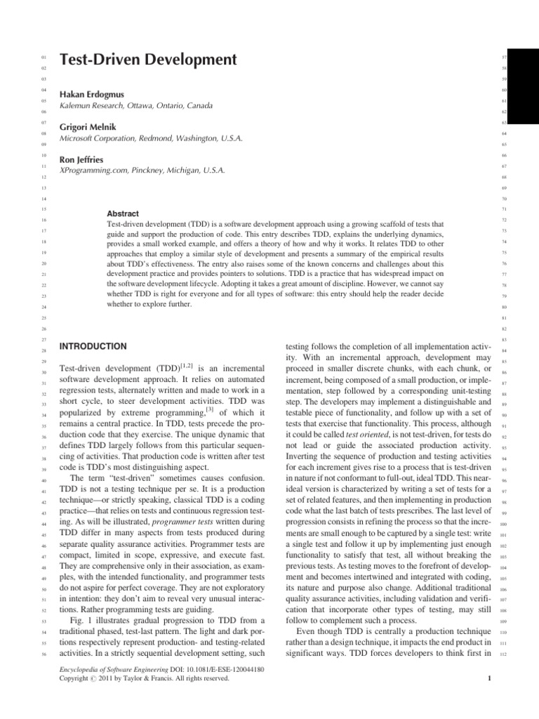 Understanding Test-Driven Development | PDF | Test Driven Development ...