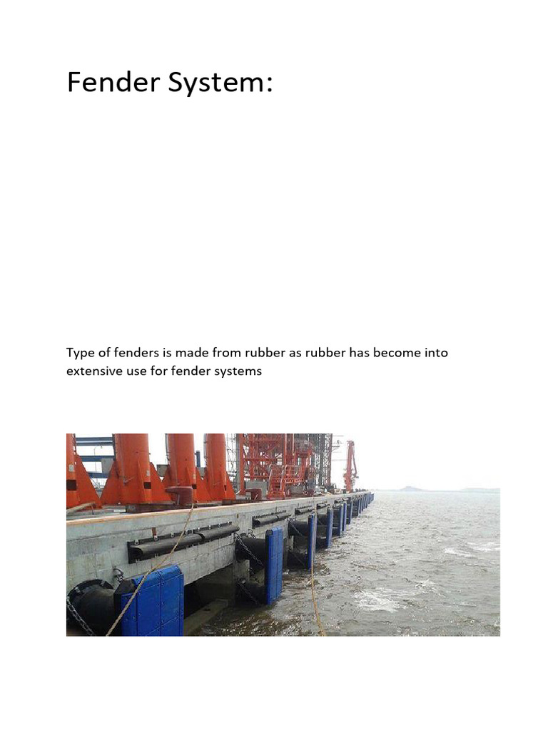 Marine Fender Systems Overview | PDF