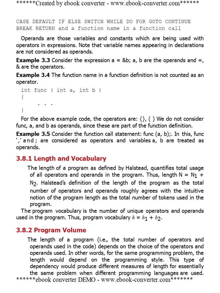 Understanding Halstead's Software Metrics | PDF | Computer Programming ...